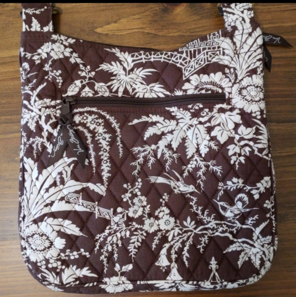 Vera Bradley brown and pink hipster crossbody bag - Picture 4 of 8